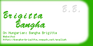 brigitta bangha business card